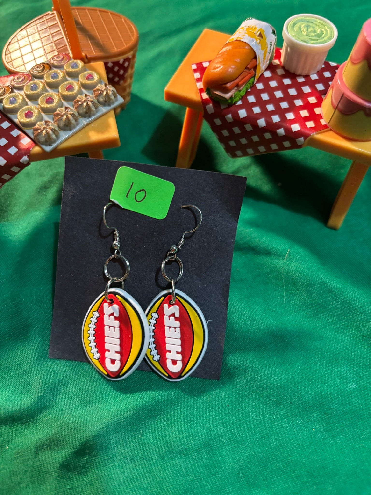 KC Chiefs Football Earrings