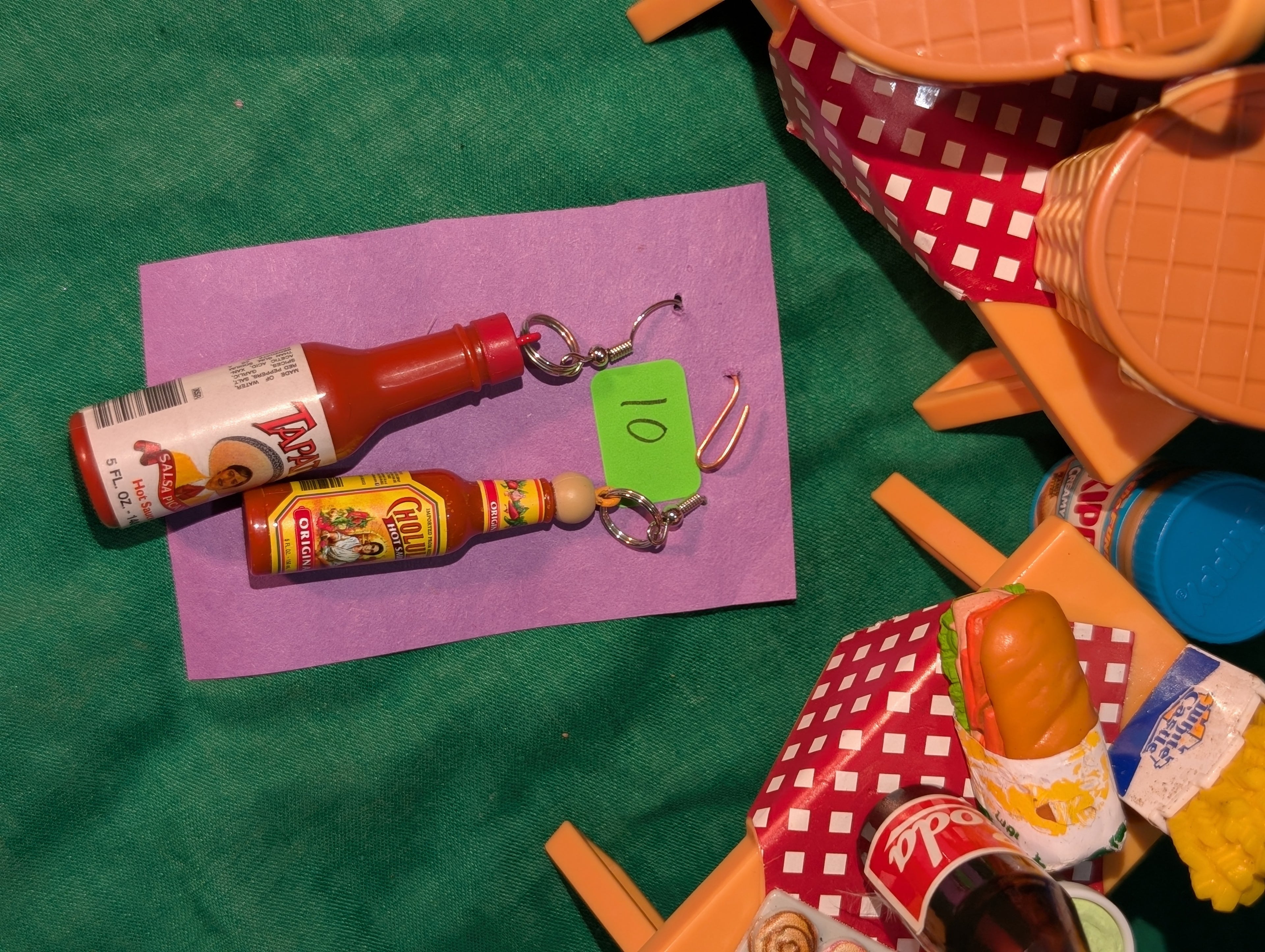 Mini Brands Hot Sauce Earrings
